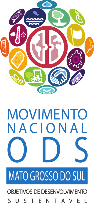 Logo do Movimento Nacional ODS Mato Grosso do Sul – Vertical – principal