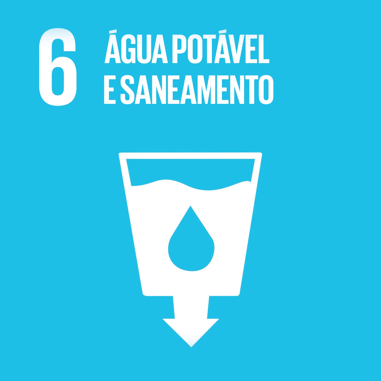 Cubo ODS 6 – Água Potável e Saneamento – frente