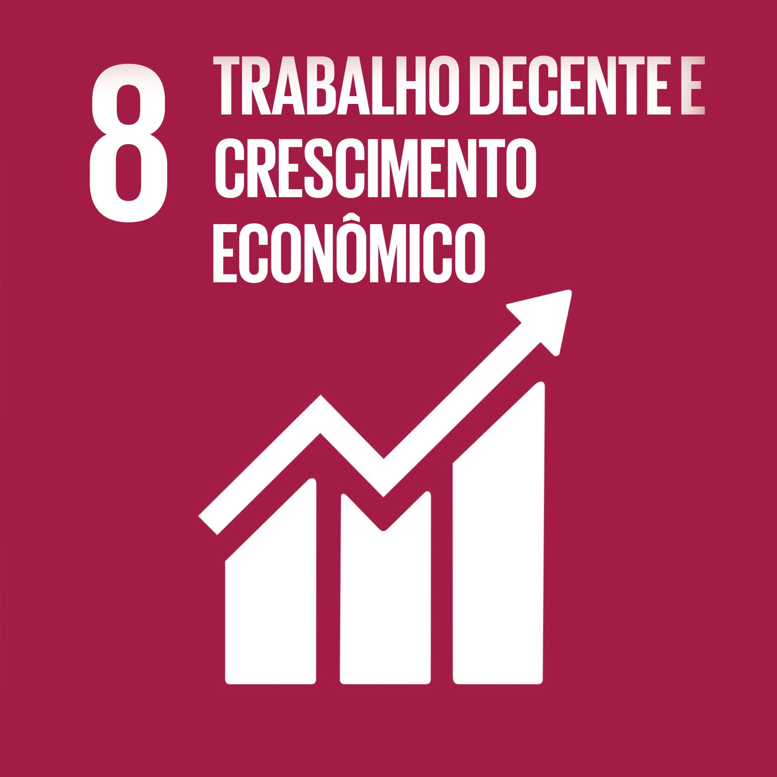 Cubo ODS 8 – Trabalho Decente e Crescimento Econômico – frente