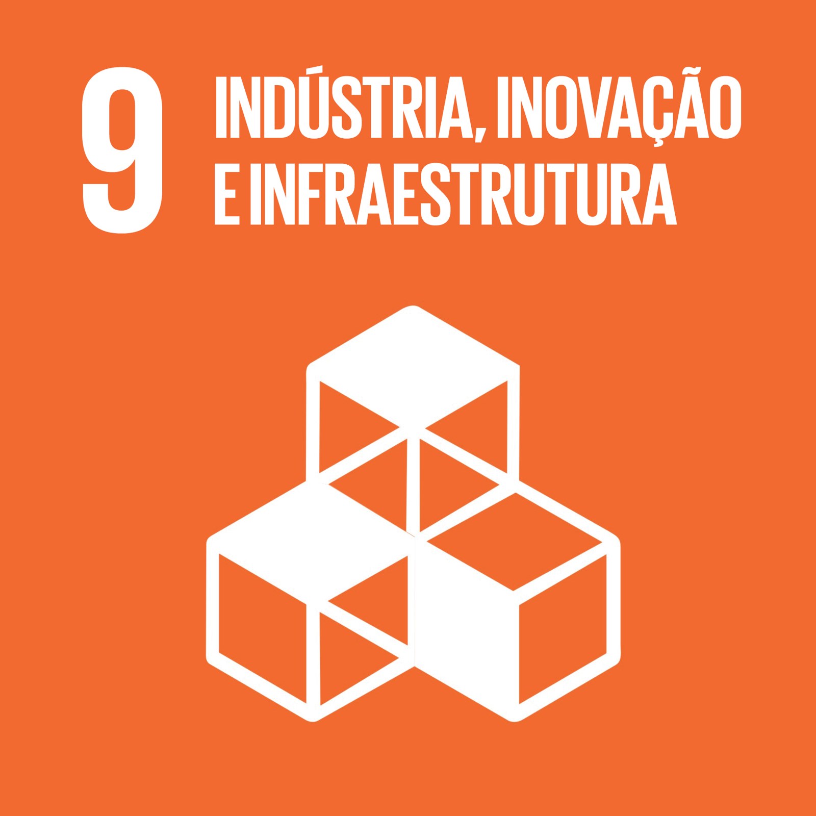 Cubo ODS 9 – Indústria, Inovação e Infraestrutura – frente