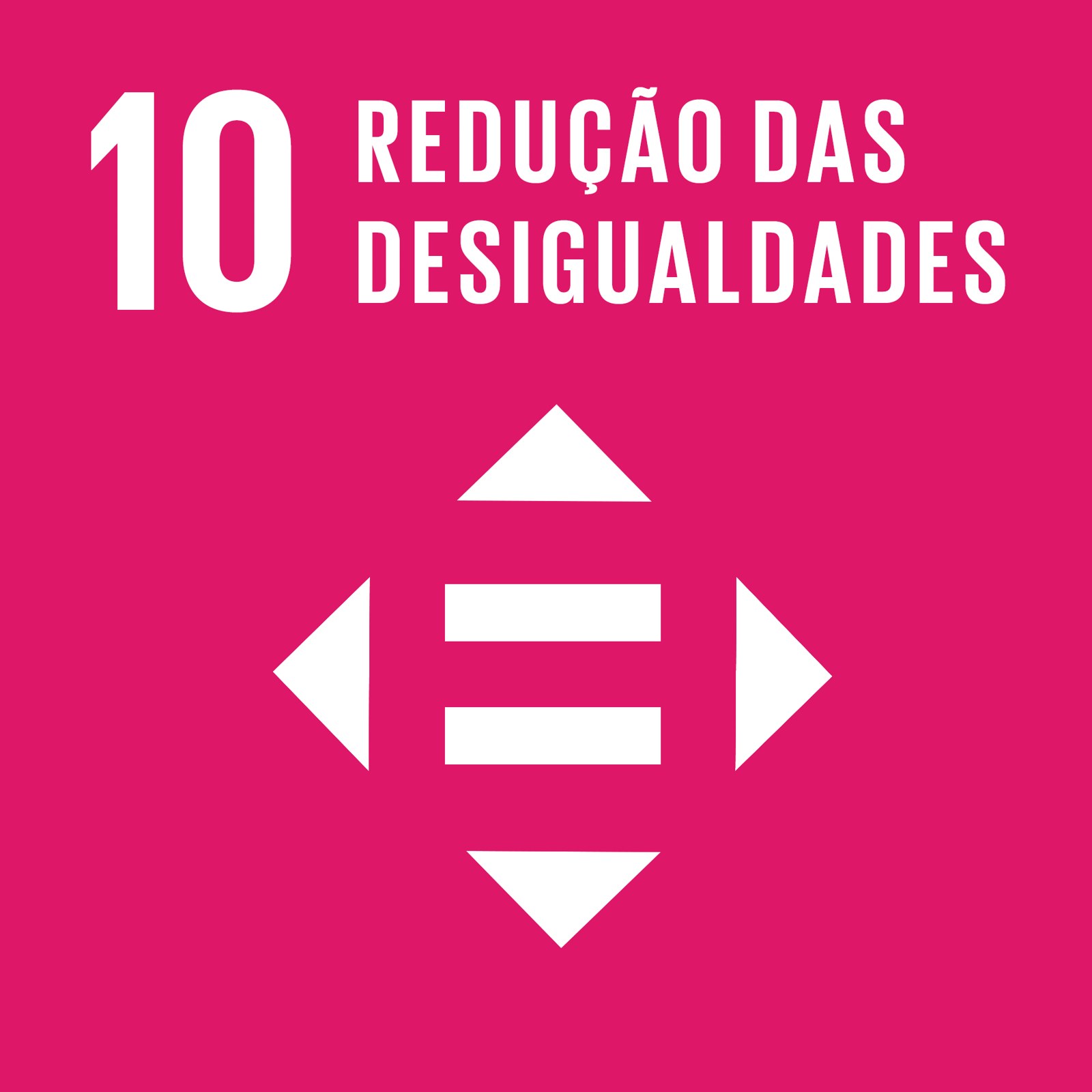 Cubo ODS 10 – Redução das Desigualdades – frente