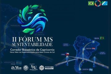 Banner do II Fórum MS Sustentabilidade – Corredor Bioceânico de Capricórnio, em Campo Grande