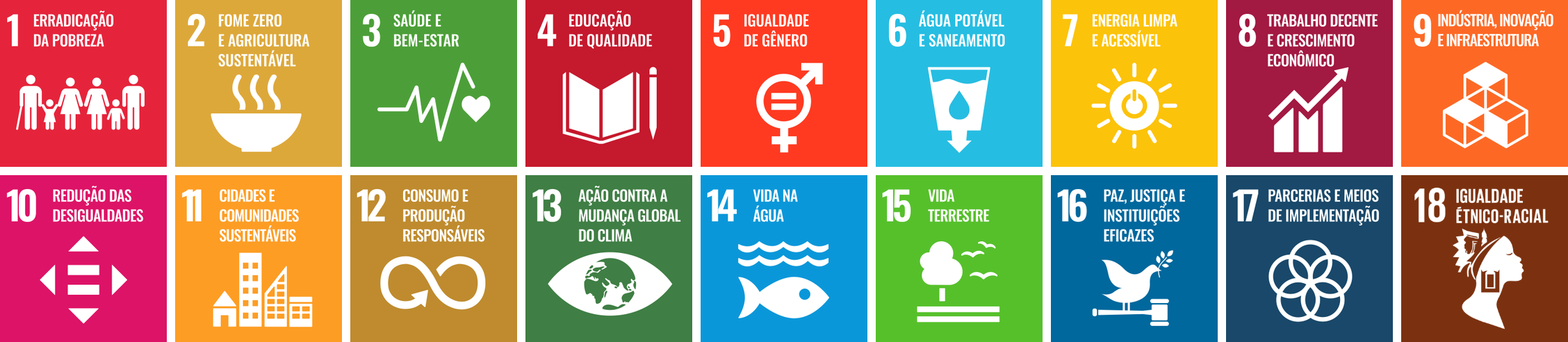 Os 18 Objetivos de Desenvolvimento Sustentável